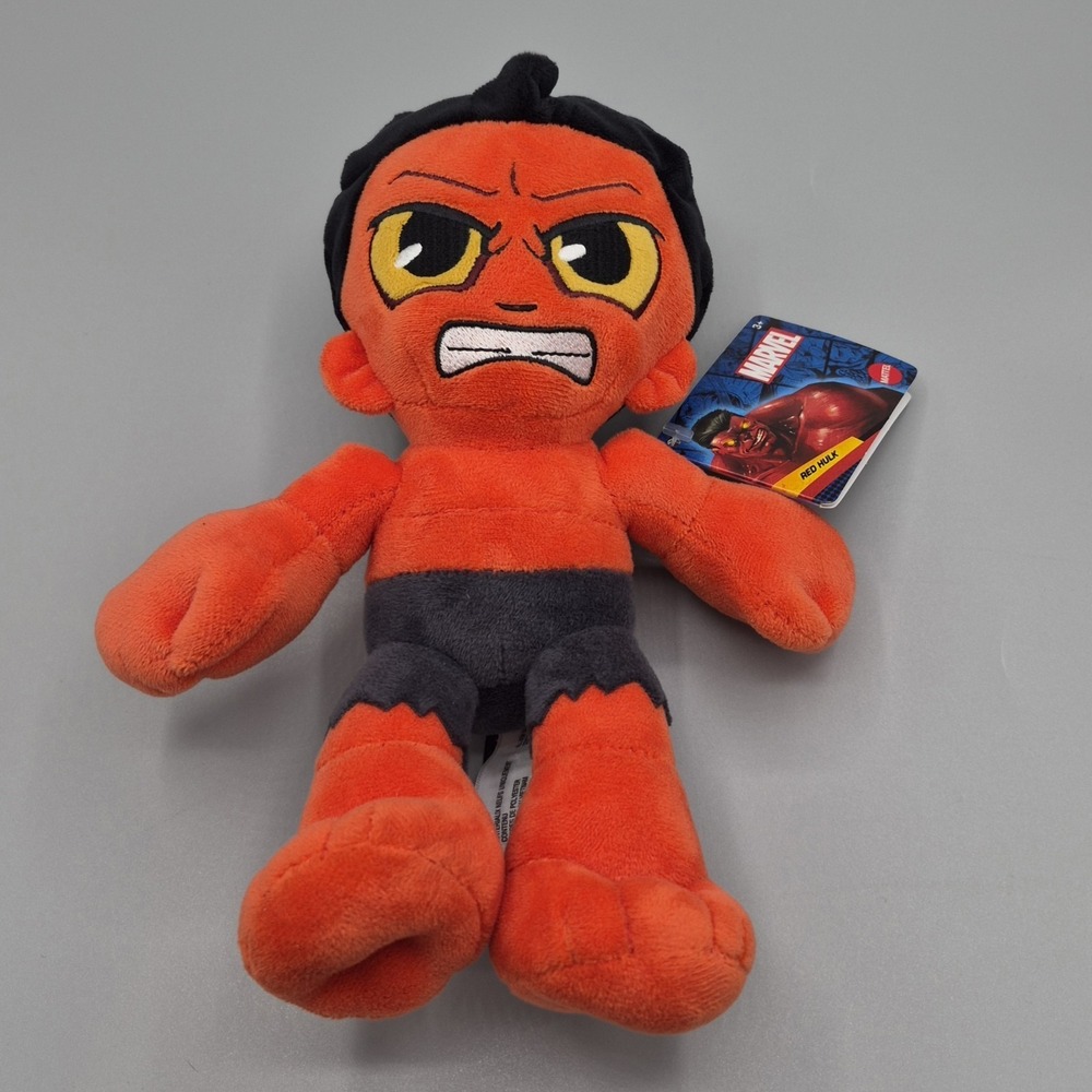 MARVEL RED HULK MATTEL COLLECTIBLE 8.5 "‎ NEW WITH TAGS STUFFED PLUSH TOY 2024